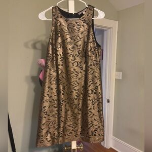 Banana Republic size 10 gold and black dress
